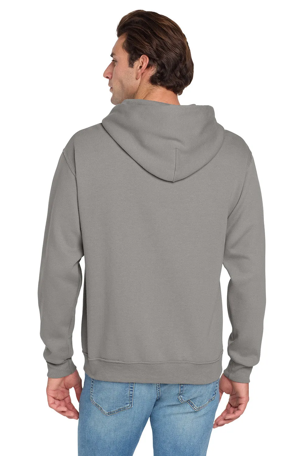 Jerzees Mens NuBlend Pill Resistant Fleece Hooded Sweatshirt Hoodie w/ Pouch Pocket - Rock Grey