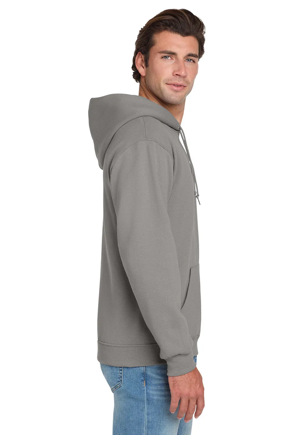 Jerzees Mens NuBlend Pill Resistant Fleece Hooded Sweatshirt Hoodie w/ Pouch Pocket - Rock Grey