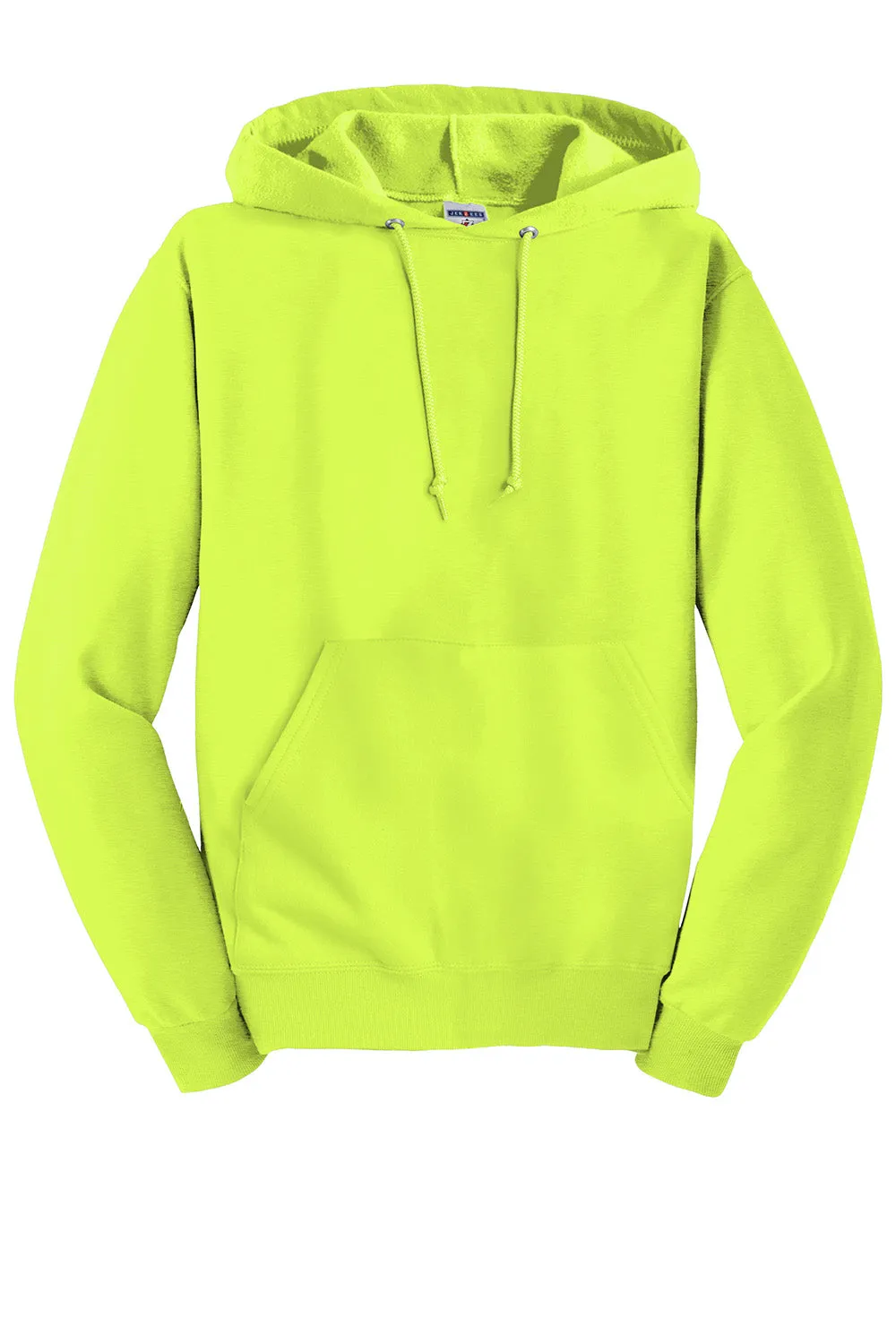 Jerzees Mens NuBlend Pill Resistant Fleece Hooded Sweatshirt Hoodie w/ Pouch Pocket - Safety Green