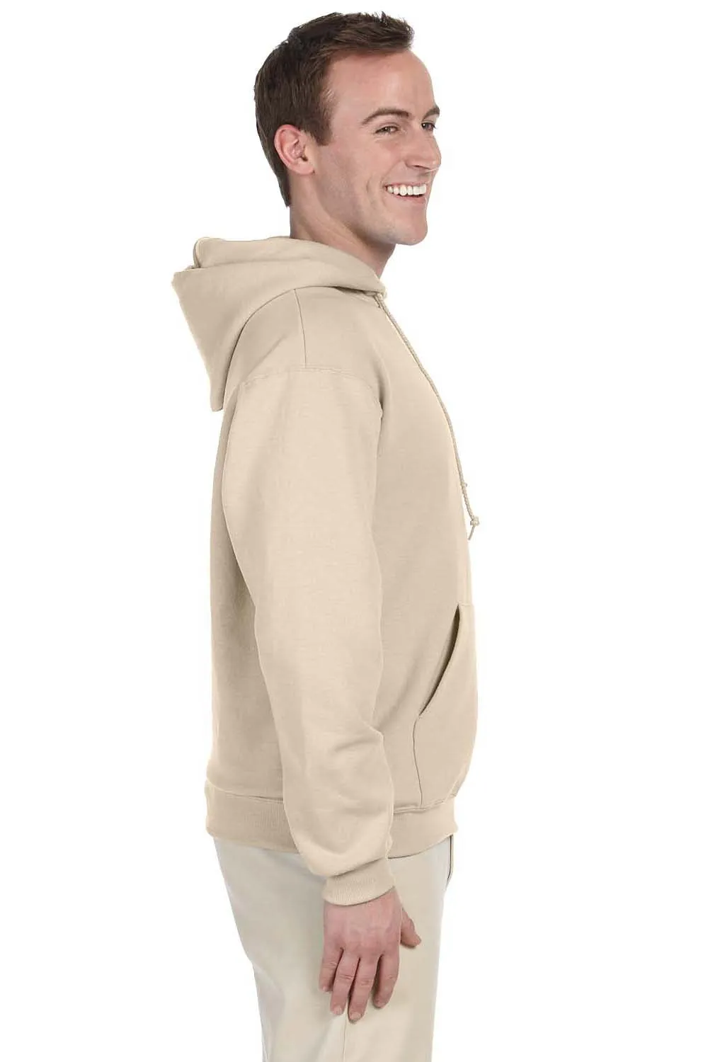 Jerzees Mens NuBlend Pill Resistant Fleece Hooded Sweatshirt Hoodie w/ Pouch Pocket - Sandstone