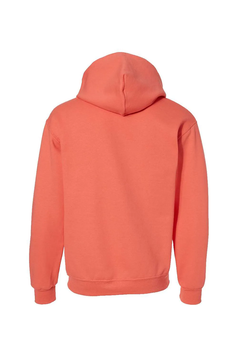 Jerzees Mens NuBlend Pill Resistant Fleece Hooded Sweatshirt Hoodie w/ Pouch Pocket - Sunset Coral