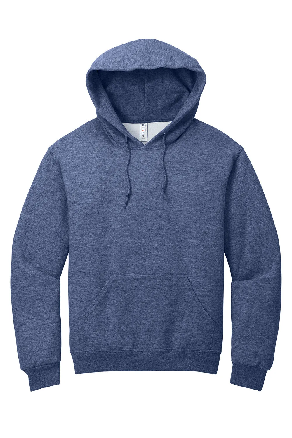 Jerzees Mens NuBlend Pill Resistant Fleece Hooded Sweatshirt Hoodie w/ Pouch Pocket - Vintage Heather Blue