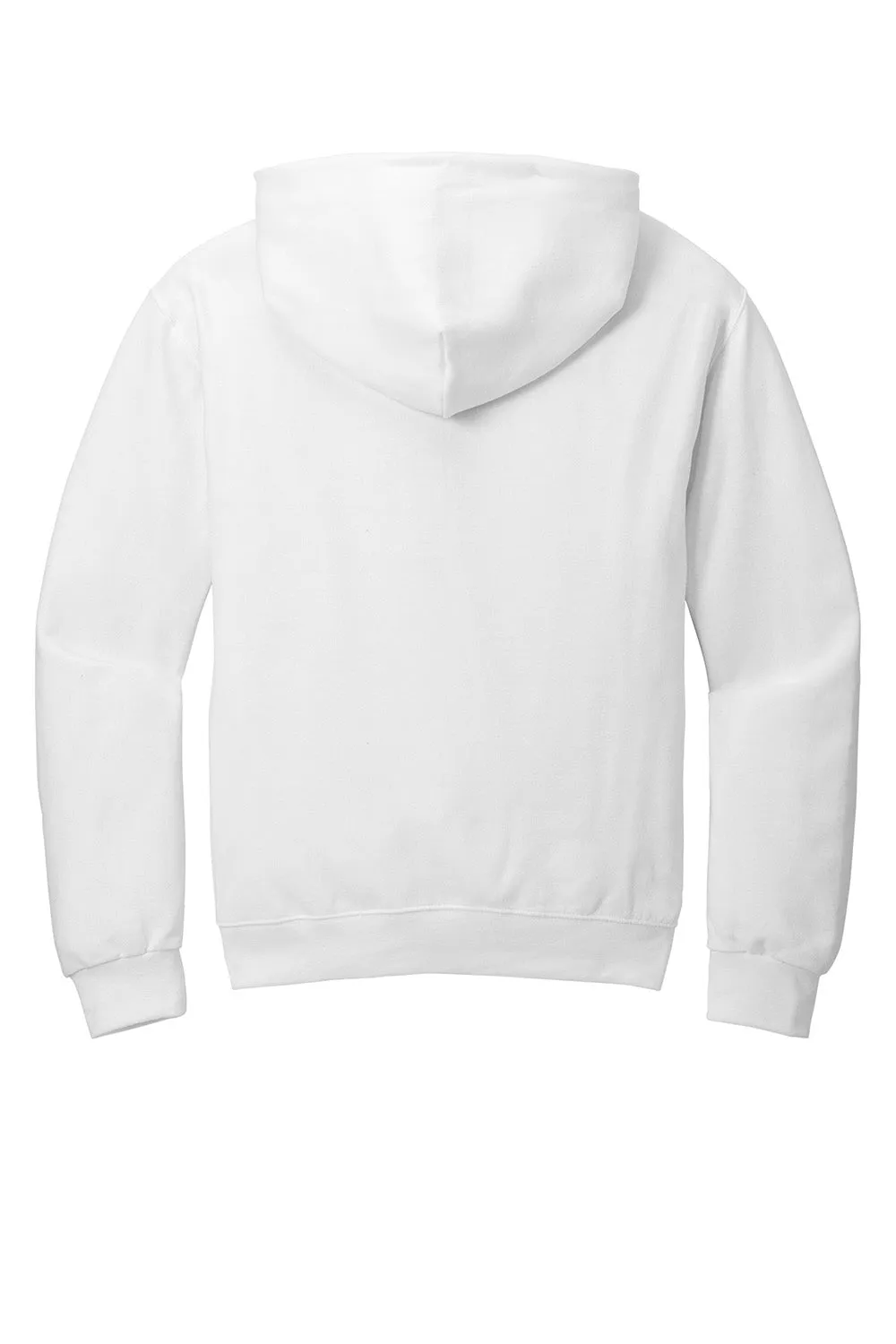 Jerzees Mens NuBlend Pill Resistant Fleece Hooded Sweatshirt Hoodie w/ Pouch Pocket - White