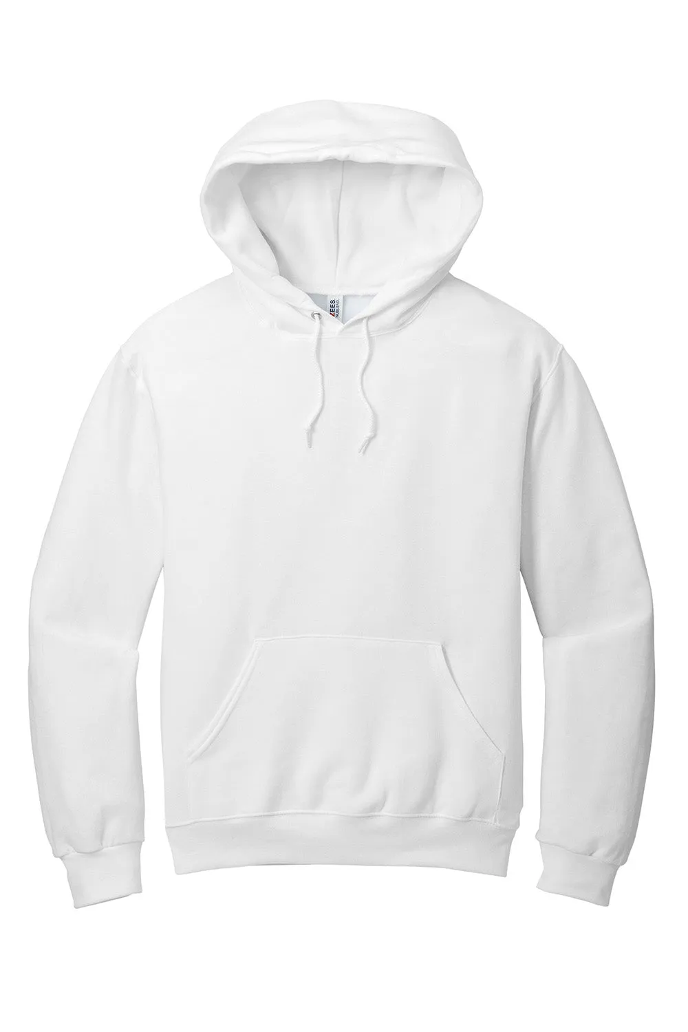 Jerzees Mens NuBlend Pill Resistant Fleece Hooded Sweatshirt Hoodie w/ Pouch Pocket - White