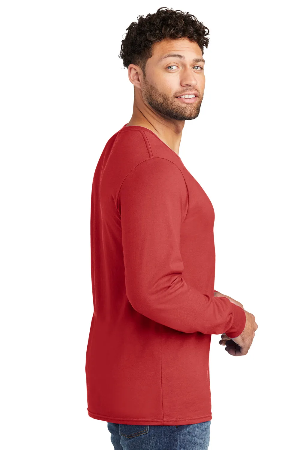 Jerzees Mens Premium Blend Moisture Wicking Long Sleeve Crewneck T-Shirt - True Red