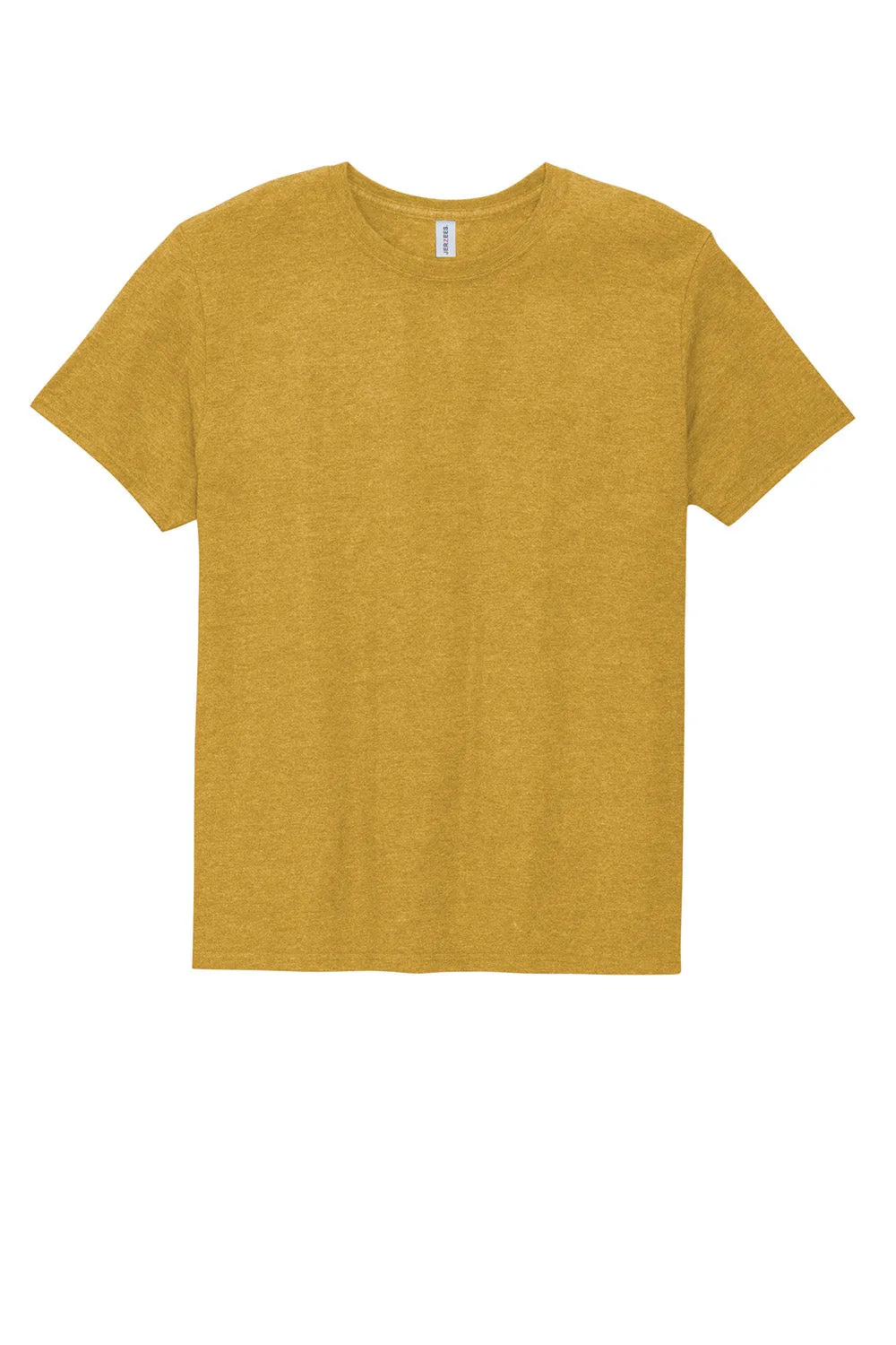 Jerzees Mens Premium Blend Moisture Wicking Short Sleeve Crewneck T-Shirt - Heather Mustard Yellow