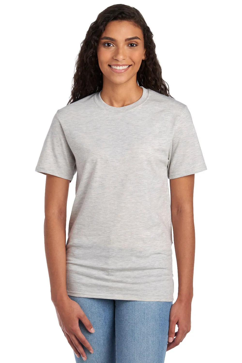 Jerzees Mens Premium Blend Moisture Wicking Short Sleeve Crewneck T-Shirt - Heather Oatmeal