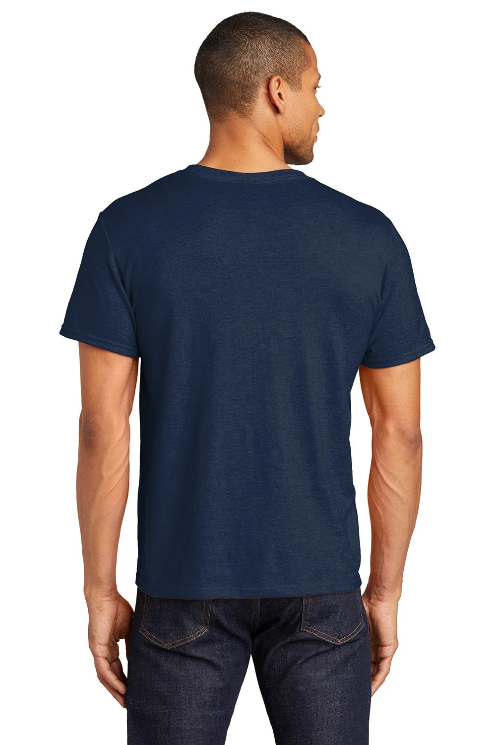 Jerzees Mens Premium Blend Moisture Wicking Short Sleeve Crewneck T-Shirt - Navy Blue
