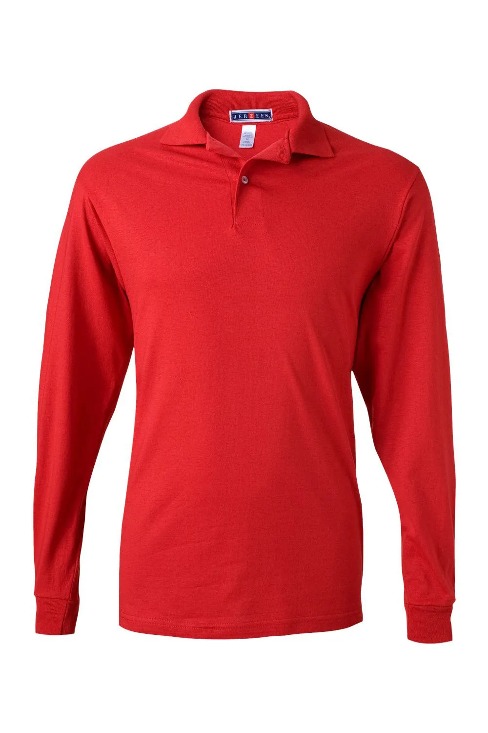 Jerzees Mens SpotShield Stain Resistant Long Sleeve Polo Shirt - True Red