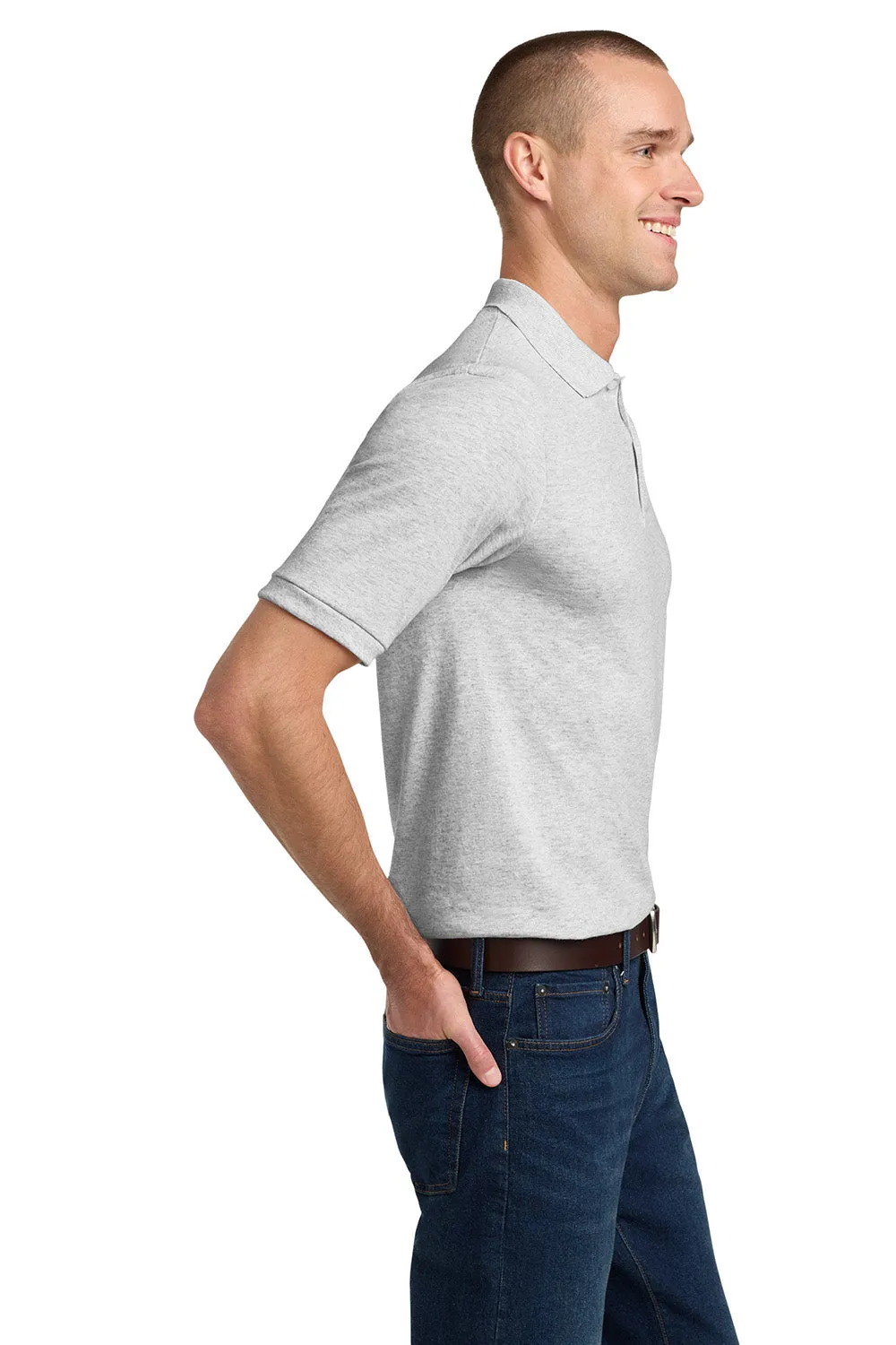Jerzees Mens SpotShield Stain Resistant Short Sleeve Polo Shirt - Ash Grey