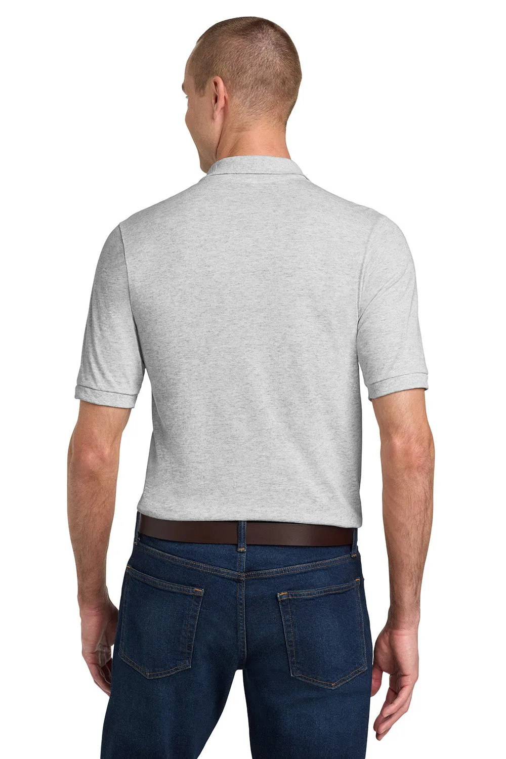 Jerzees Mens SpotShield Stain Resistant Short Sleeve Polo Shirt - Ash Grey