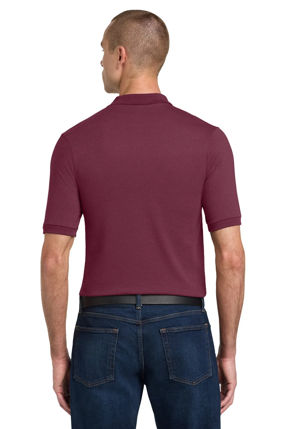 Jerzees Mens SpotShield Stain Resistant Short Sleeve Polo Shirt - Maroon