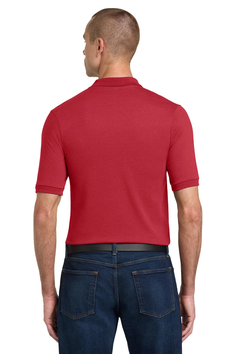 Jerzees Mens SpotShield Stain Resistant Short Sleeve Polo Shirt - True Red