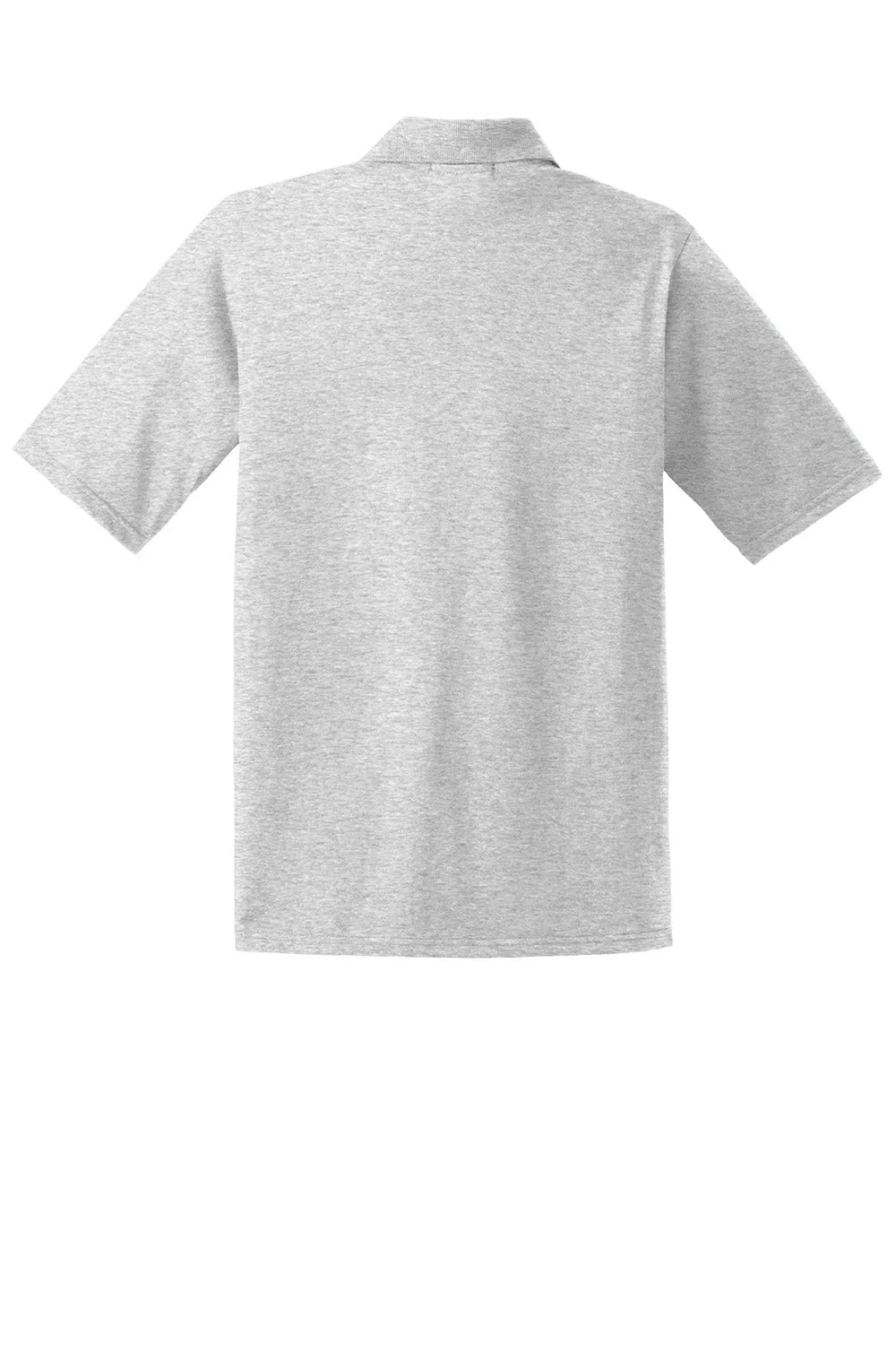Jerzees Mens SpotShield Stain Resistant Short Sleeve Polo Shirt w/ Pocket - Ash Grey