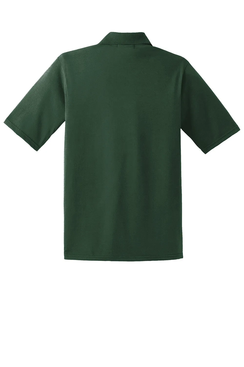 Jerzees Mens SpotShield Stain Resistant Short Sleeve Polo Shirt w/ Pocket - Forest Green