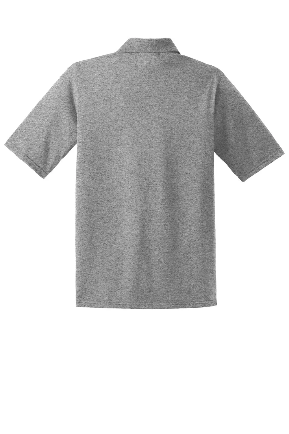 Jerzees Mens SpotShield Stain Resistant Short Sleeve Polo Shirt w/ Pocket - Oxford Grey