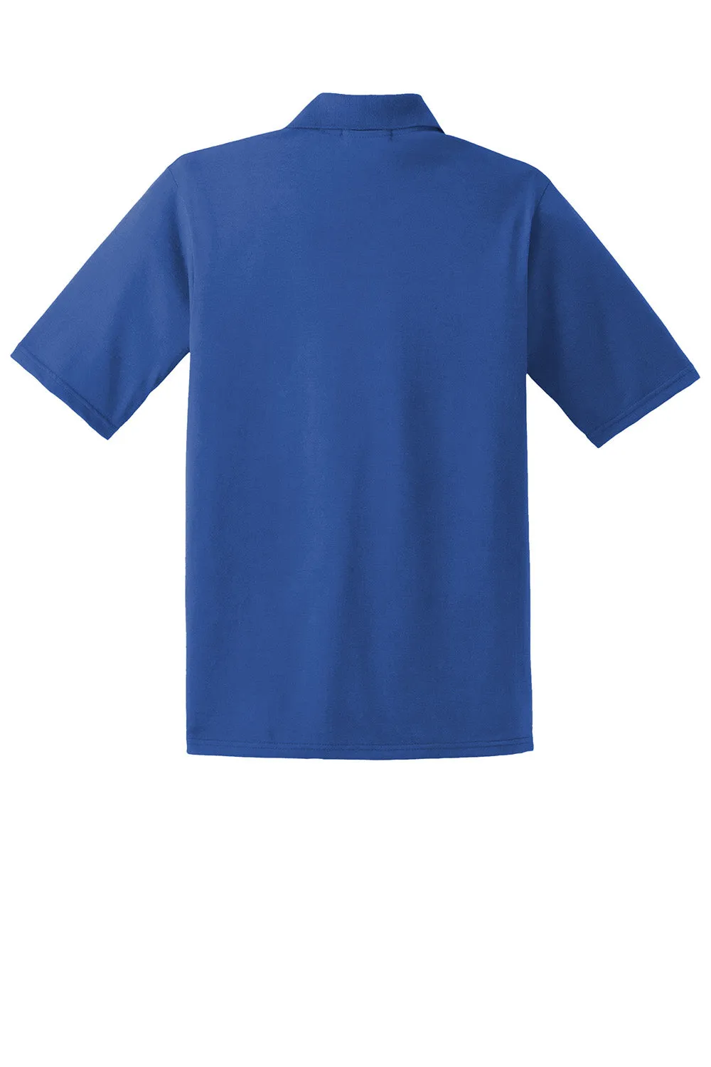 Jerzees Mens SpotShield Stain Resistant Short Sleeve Polo Shirt w/ Pocket - Royal Blue
