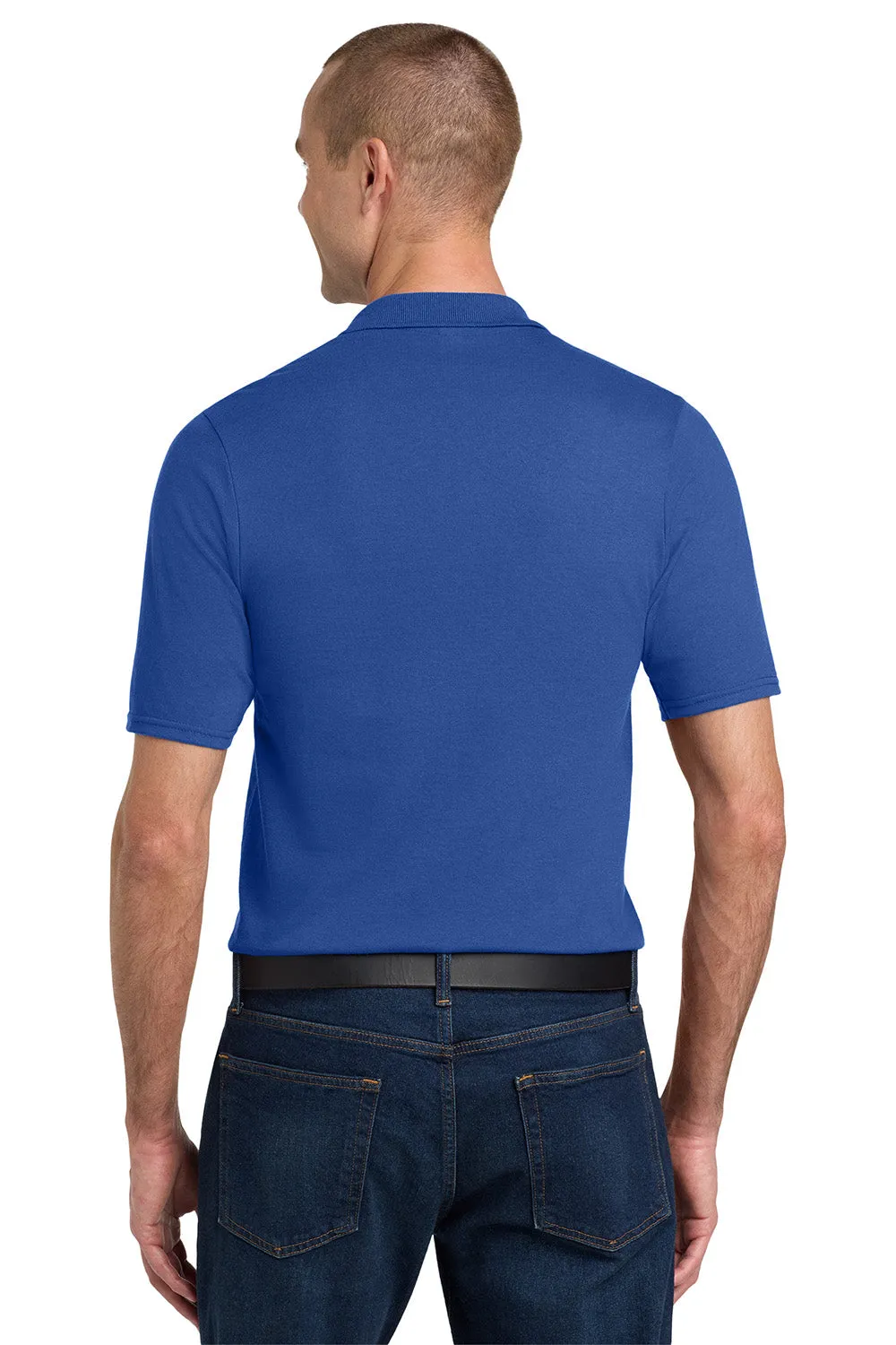 Jerzees Mens SpotShield Stain Resistant Short Sleeve Polo Shirt w/ Pocket - Royal Blue