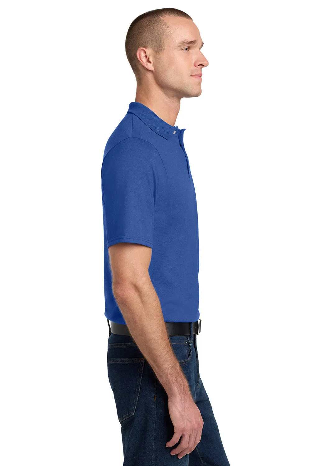 Jerzees Mens SpotShield Stain Resistant Short Sleeve Polo Shirt w/ Pocket - Royal Blue