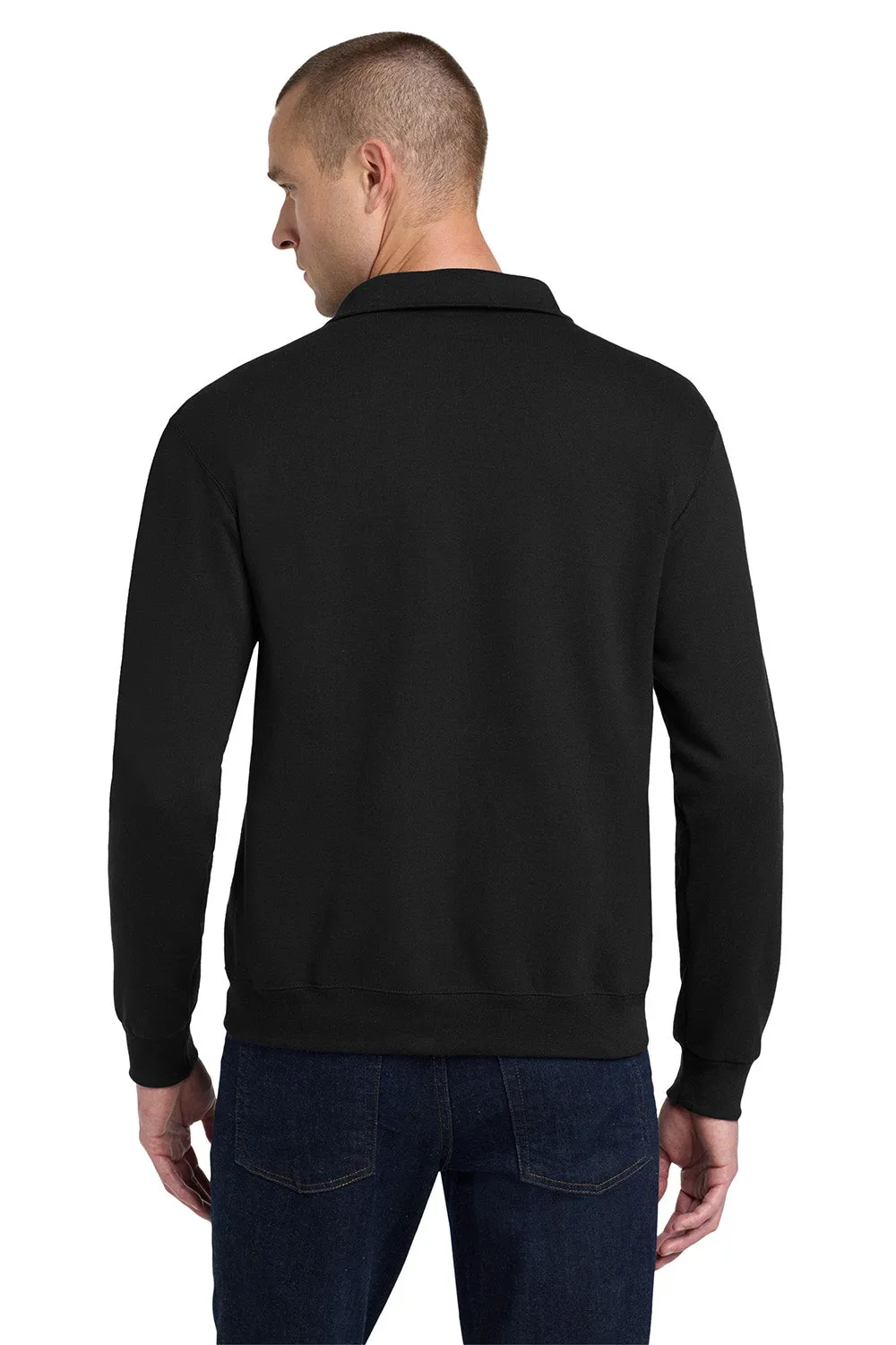 Jerzees Mens Super Sweats NuBlend Pill Resistant Fleece 1/4 Zip Sweatshirt - Black