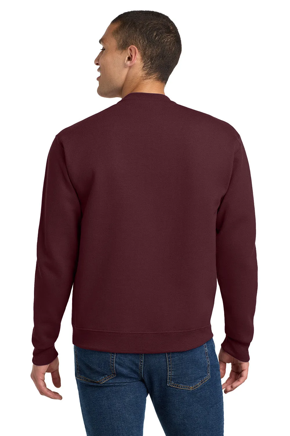 Jerzees Mens Super Sweats NuBlend Pill Resistant Fleece Crewneck Sweatshirt - Maroon
