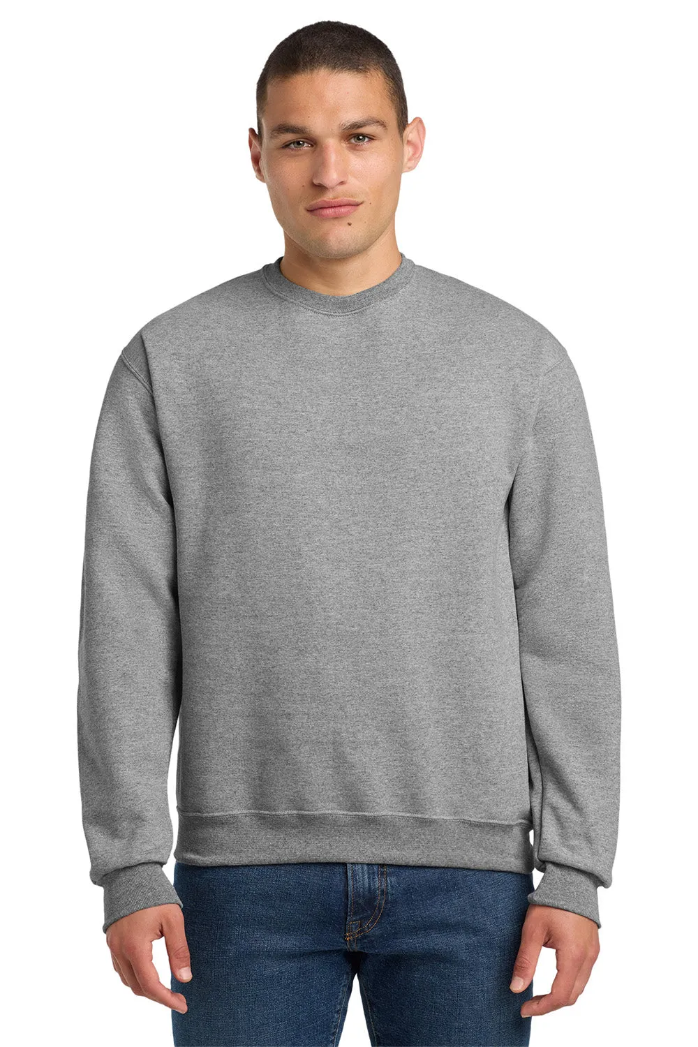 Jerzees Mens Super Sweats NuBlend Pill Resistant Fleece Crewneck Sweatshirt - Oxford Grey