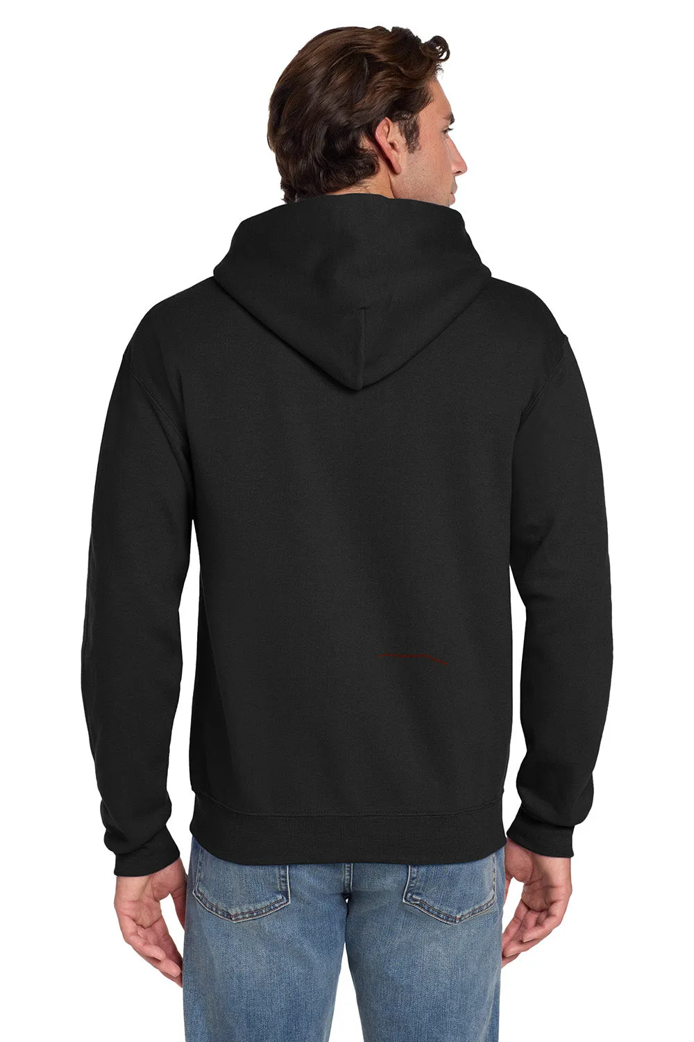 Jerzees Mens Super Sweats NuBlend Pill Resistant Fleece Hooded Sweatshirt Hoodie w/ Pouch Pocket - Black