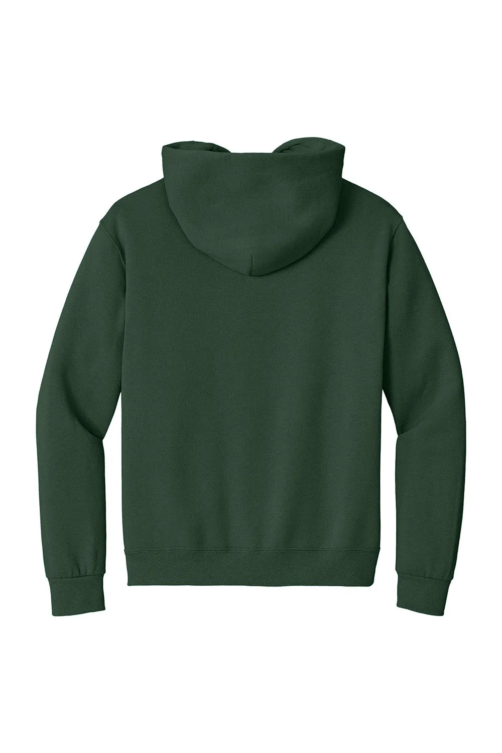 Jerzees Mens Super Sweats NuBlend Pill Resistant Fleece Hooded Sweatshirt Hoodie w/ Pouch Pocket - Forest Green