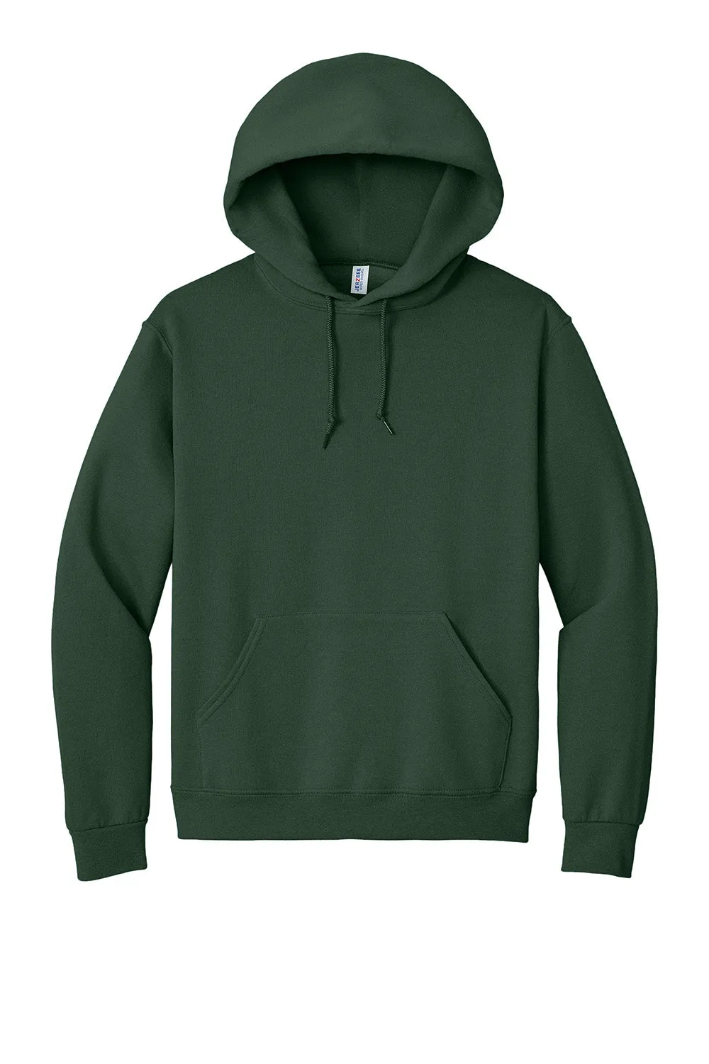 Jerzees Mens Super Sweats NuBlend Pill Resistant Fleece Hooded Sweatshirt Hoodie w/ Pouch Pocket - Forest Green