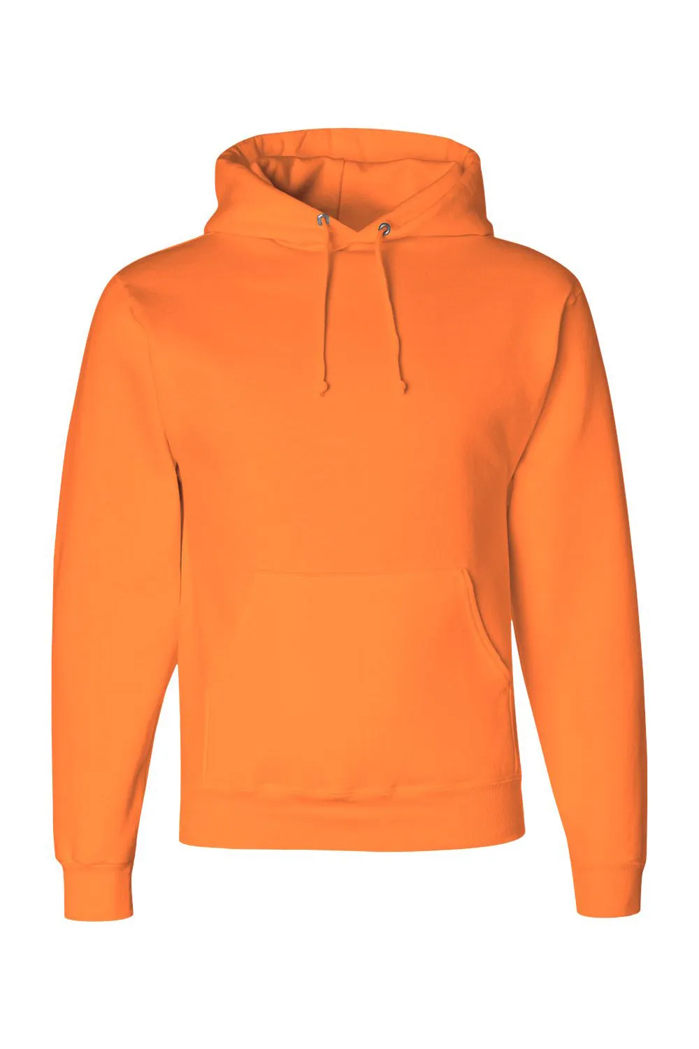 Jerzees Mens Super Sweats NuBlend Pill Resistant Fleece Hooded Sweatshirt Hoodie w/ Pouch Pocket - Safety Orange