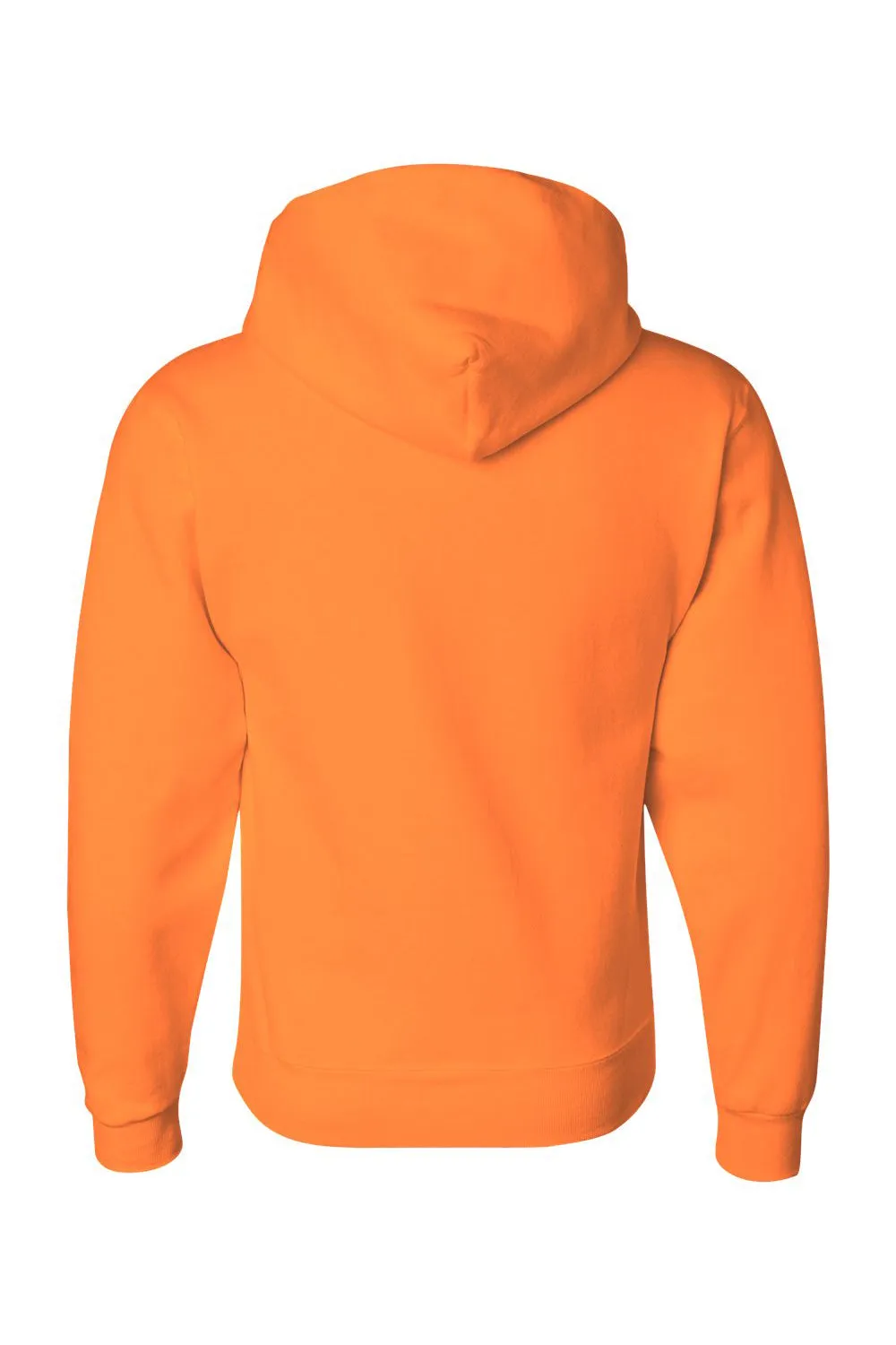 Jerzees Mens Super Sweats NuBlend Pill Resistant Fleece Hooded Sweatshirt Hoodie w/ Pouch Pocket - Safety Orange