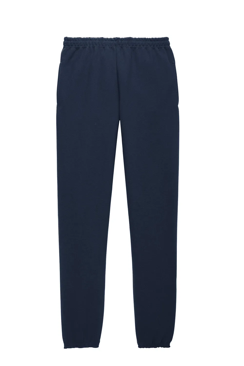 Jerzees Mens Super Sweats NuBlend Pill Resistant Fleece Sweatpants w/ Pockets - Navy Blue