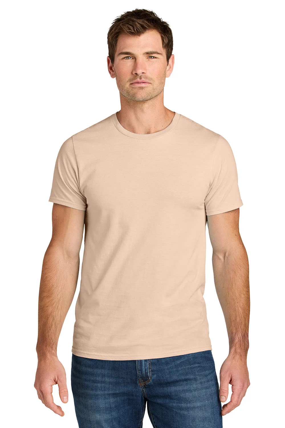 Jerzees Mens Ultimate Short Sleeve Crewneck T-Shirt - Blush Pink