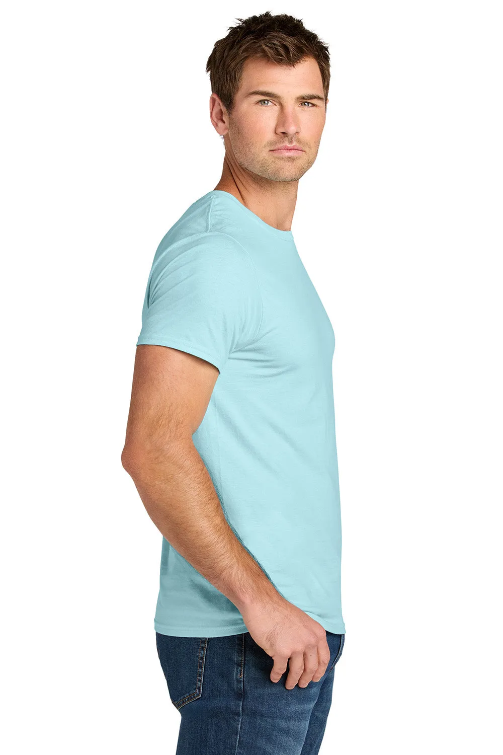 Jerzees Mens Ultimate Short Sleeve Crewneck T-Shirt - Breezy Blue