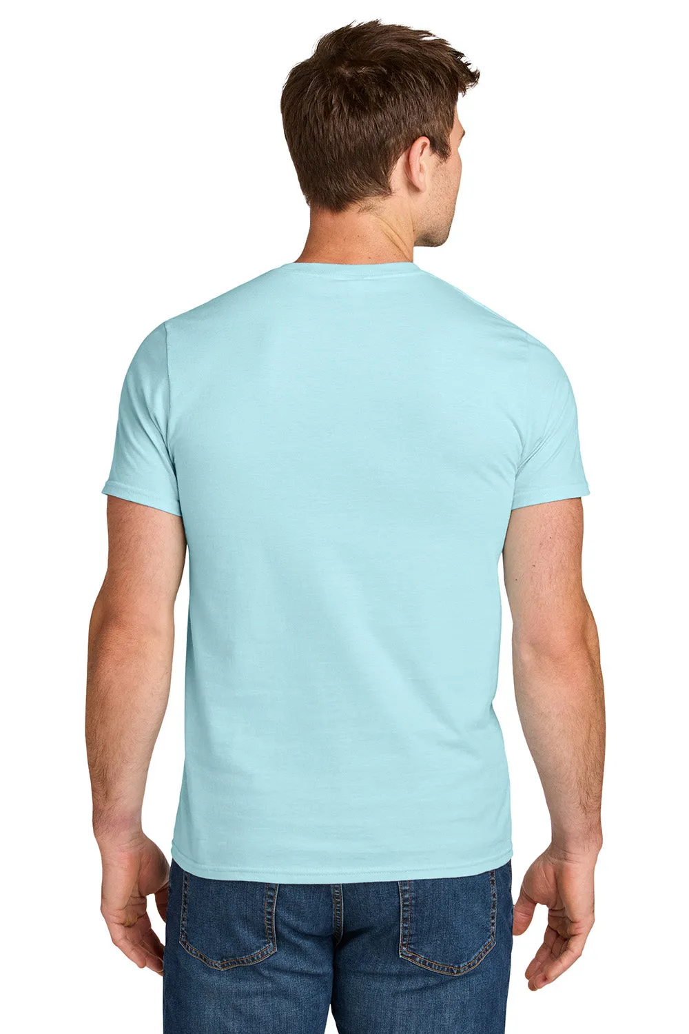 Jerzees Mens Ultimate Short Sleeve Crewneck T-Shirt - Breezy Blue