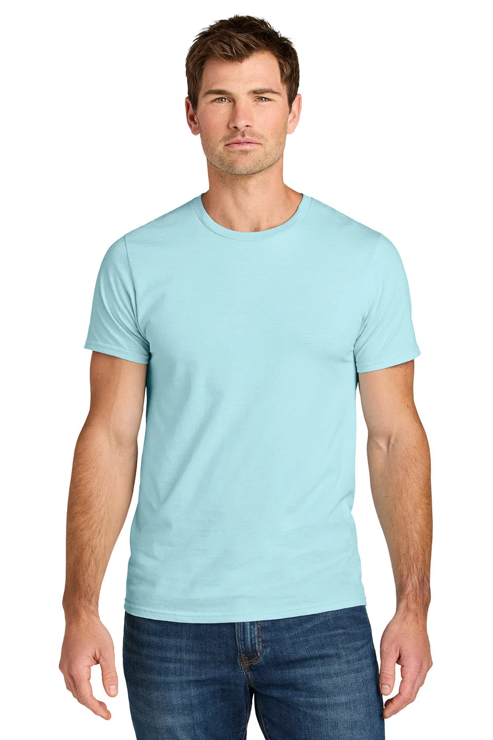 Jerzees Mens Ultimate Short Sleeve Crewneck T-Shirt - Breezy Blue