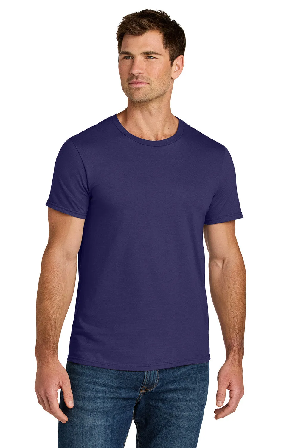 Jerzees Mens Ultimate Short Sleeve Crewneck T-Shirt - Deep Purple