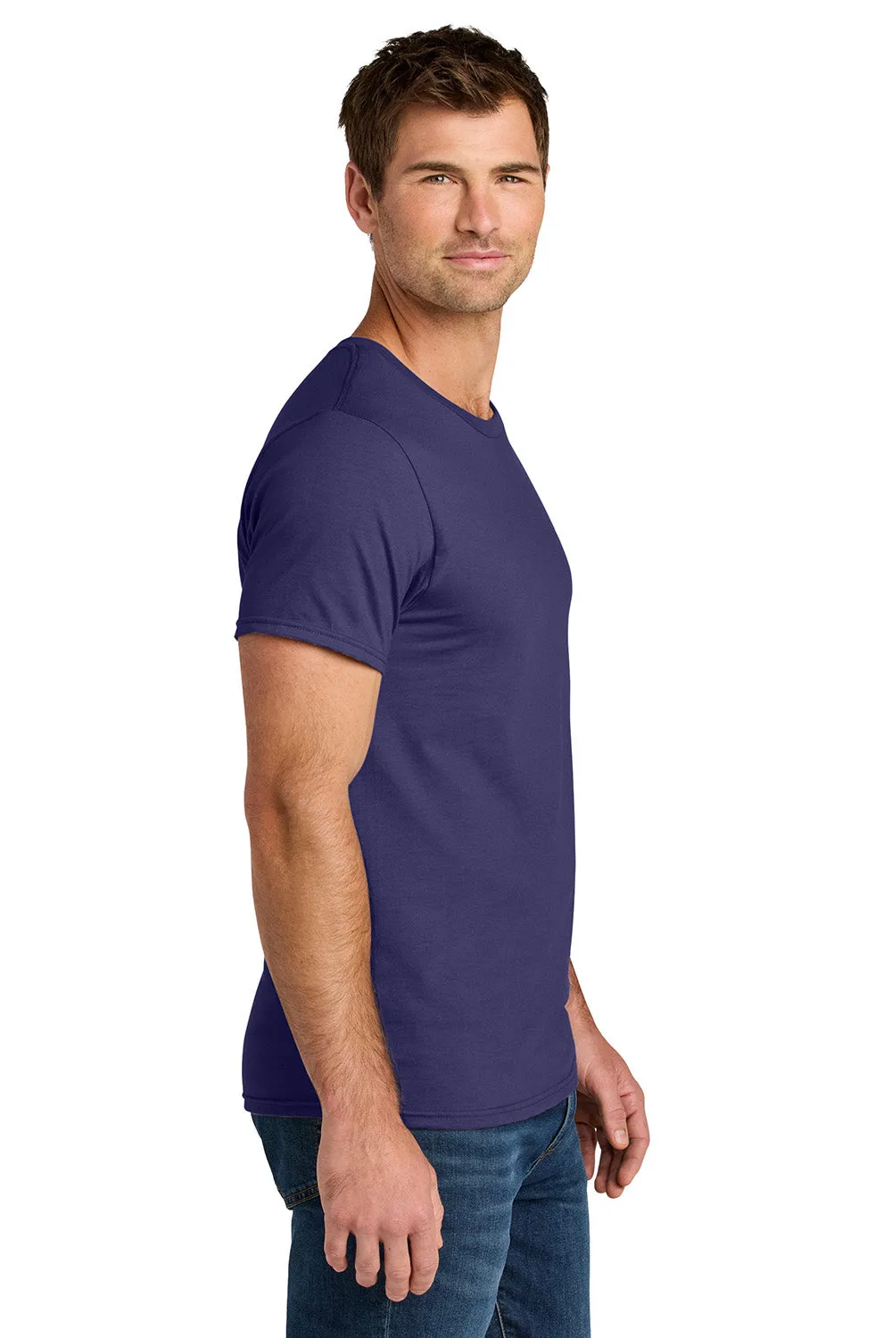 Jerzees Mens Ultimate Short Sleeve Crewneck T-Shirt - Deep Purple