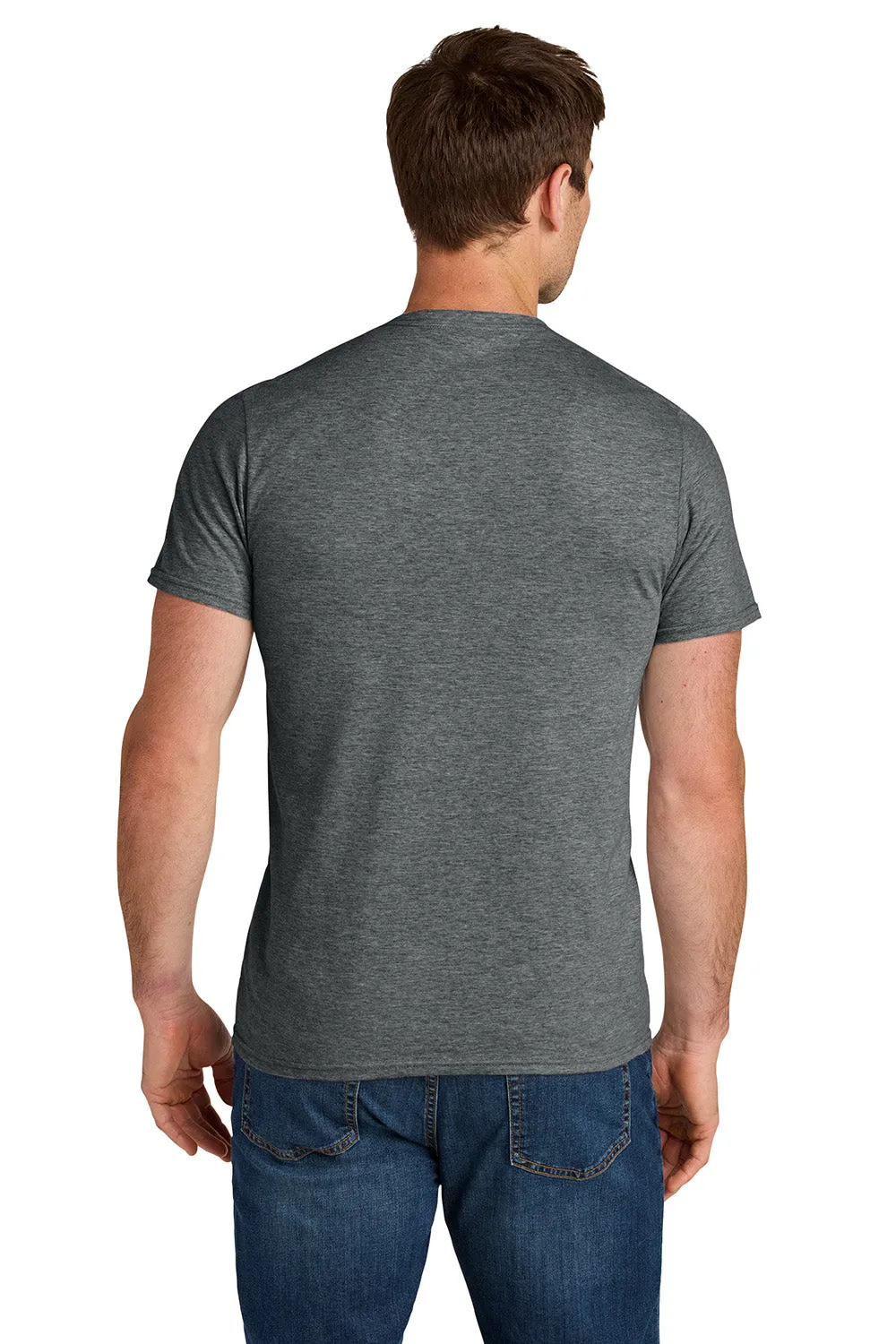 Jerzees Mens Ultimate Short Sleeve Crewneck T-Shirt - Heather Charcoal Grey