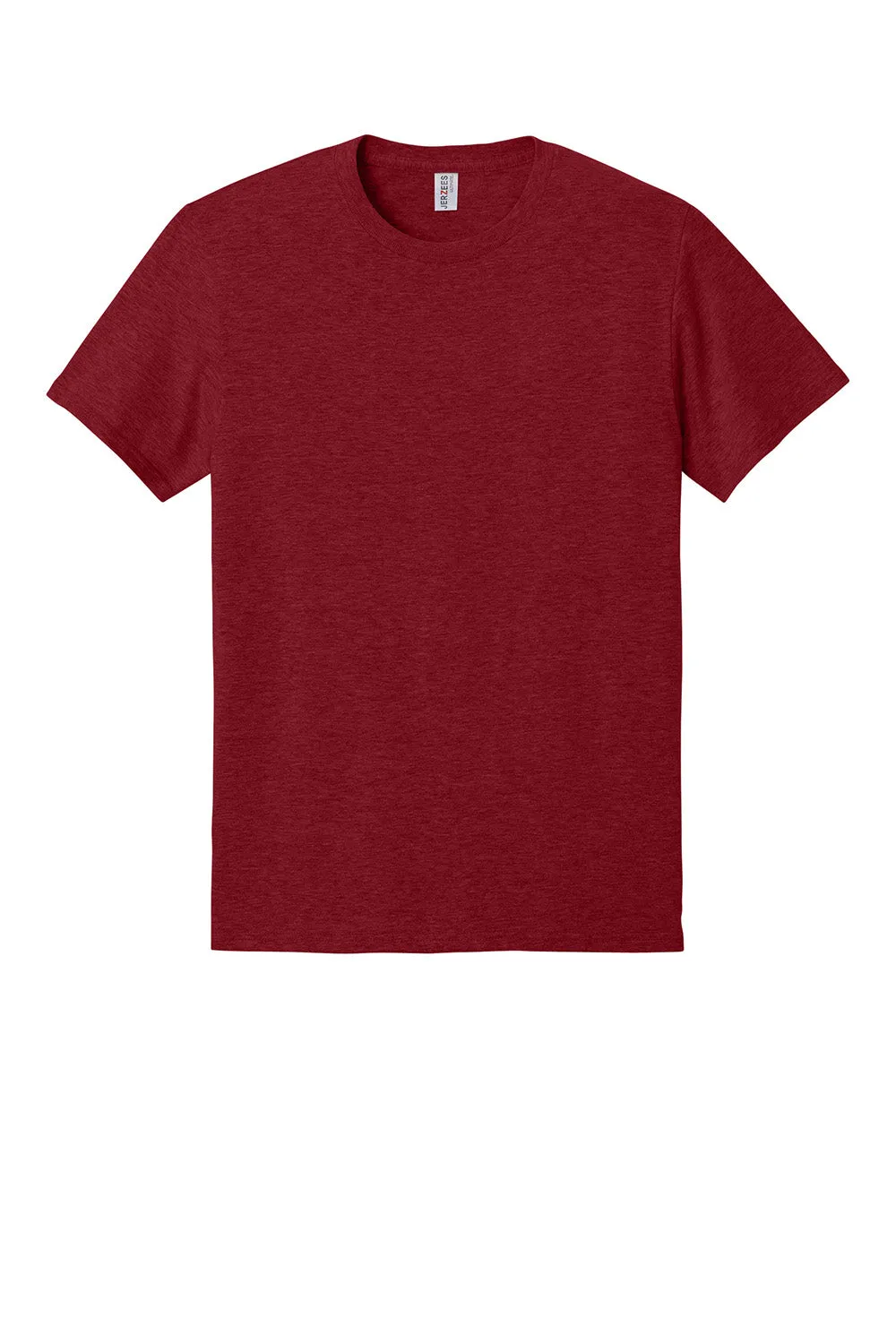 Jerzees Mens Ultimate Short Sleeve Crewneck T-Shirt - Heather Peppered Red