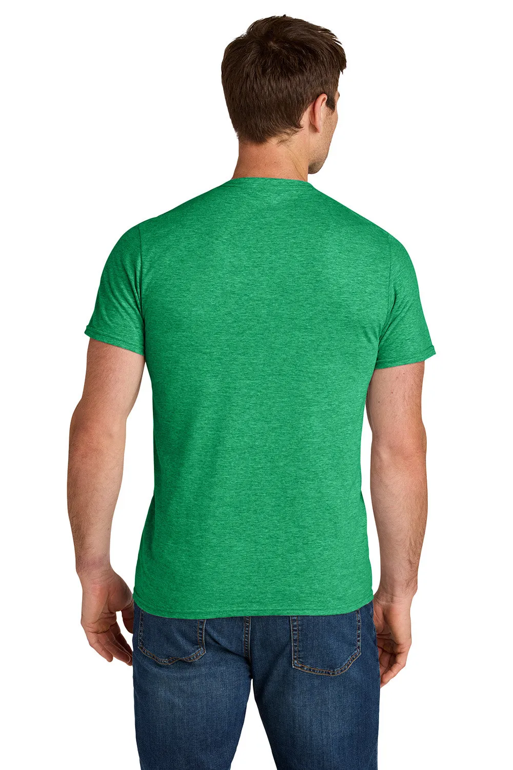 Jerzees Mens Ultimate Short Sleeve Crewneck T-Shirt - Heather Retro Green