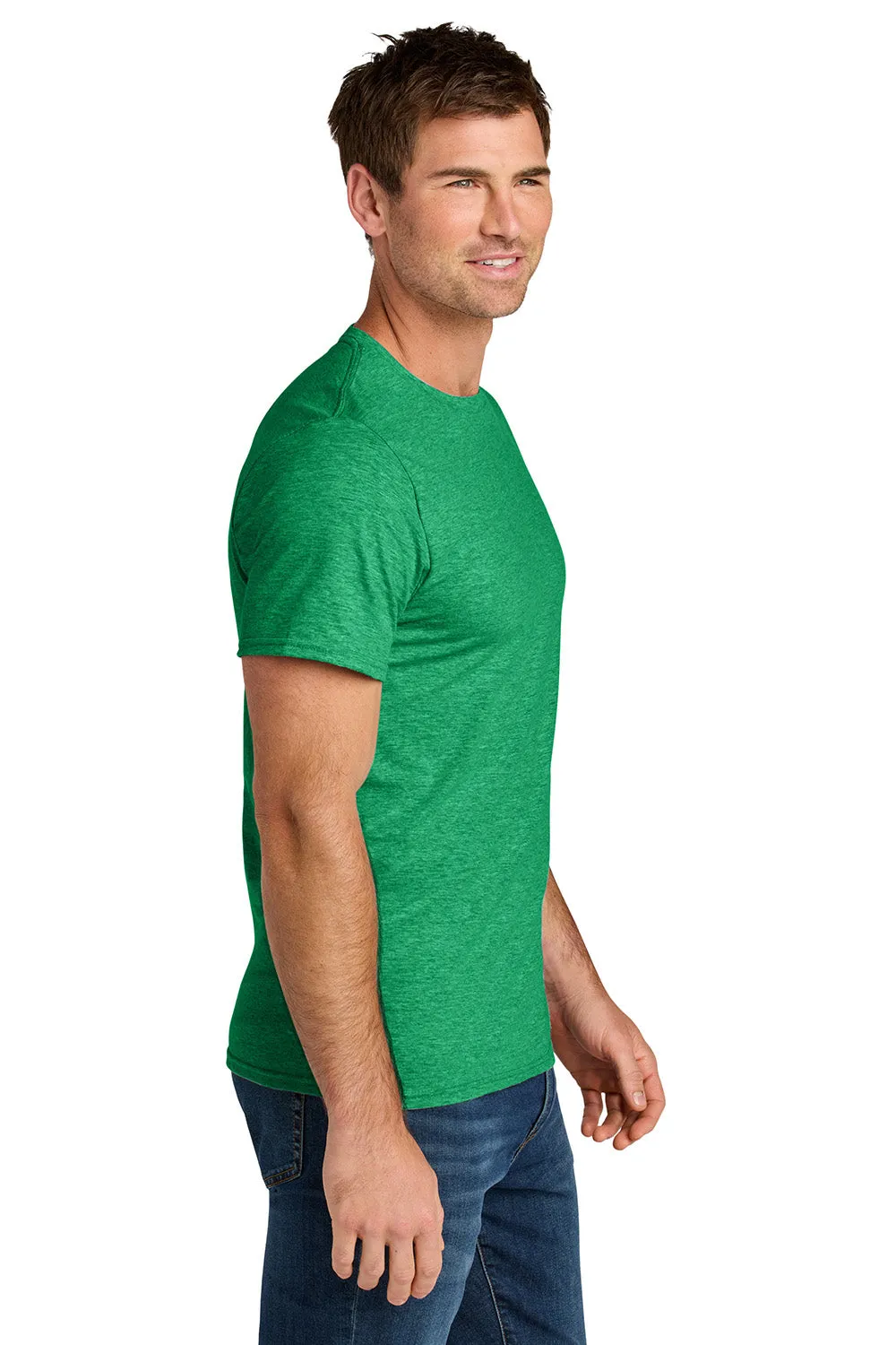 Jerzees Mens Ultimate Short Sleeve Crewneck T-Shirt - Heather Retro Green