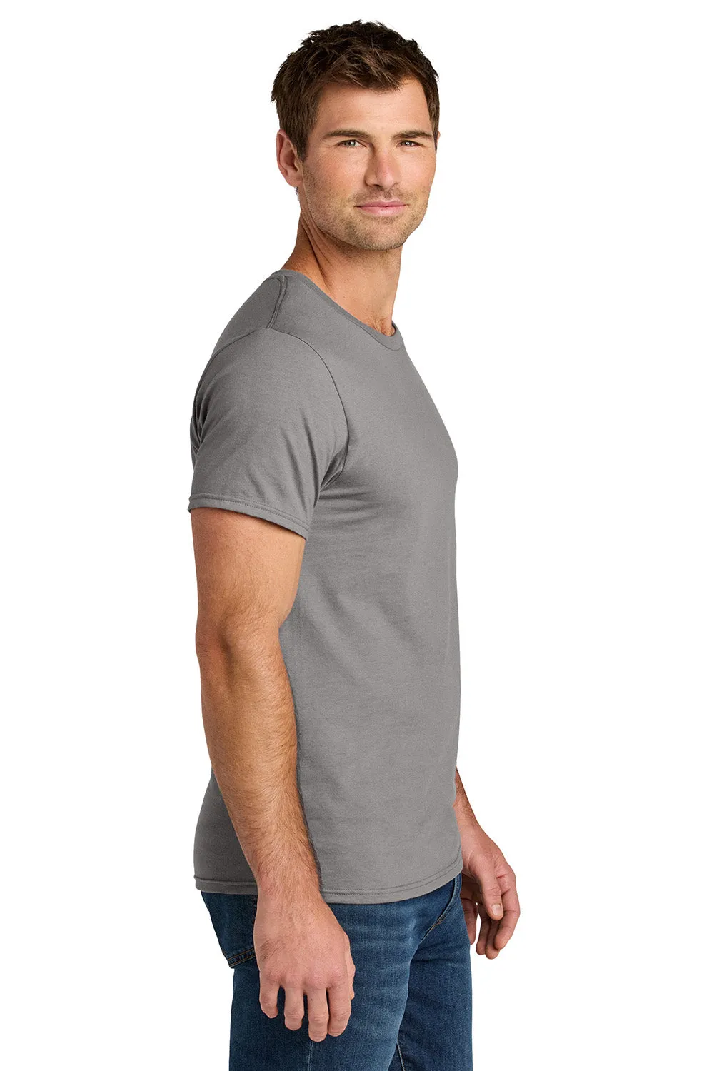 Jerzees Mens Ultimate Short Sleeve Crewneck T-Shirt - Rock Grey