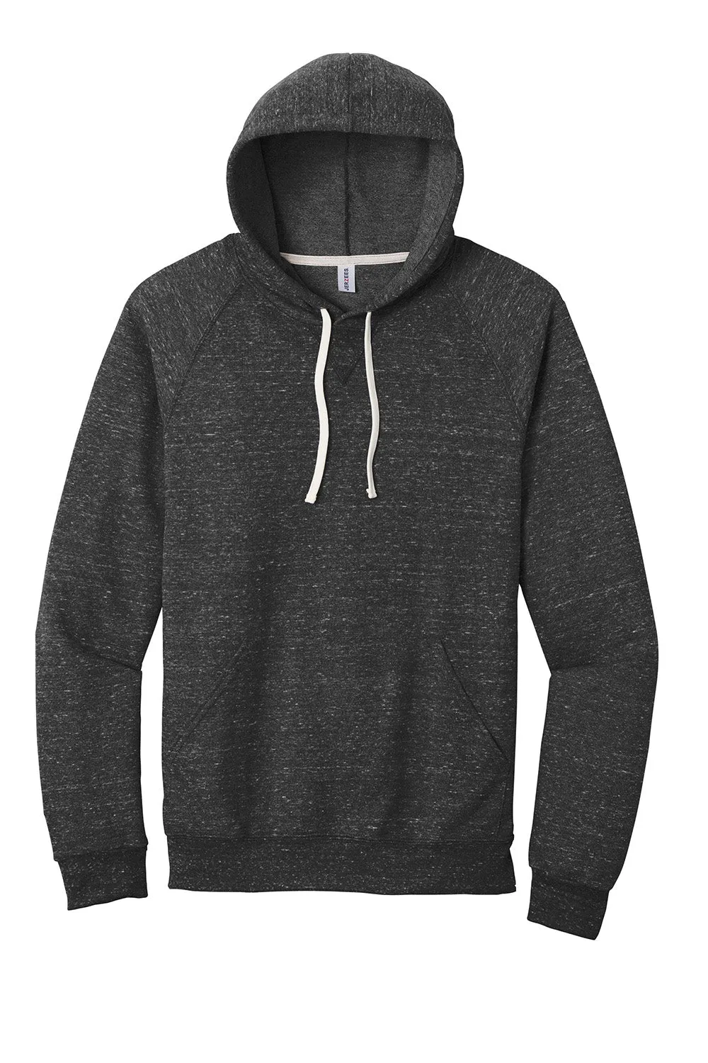 Jerzees Mens Vintage Snow French Terry Hooded Sweatshirt Hoodie w/ Pouch Pocket - Heather Black