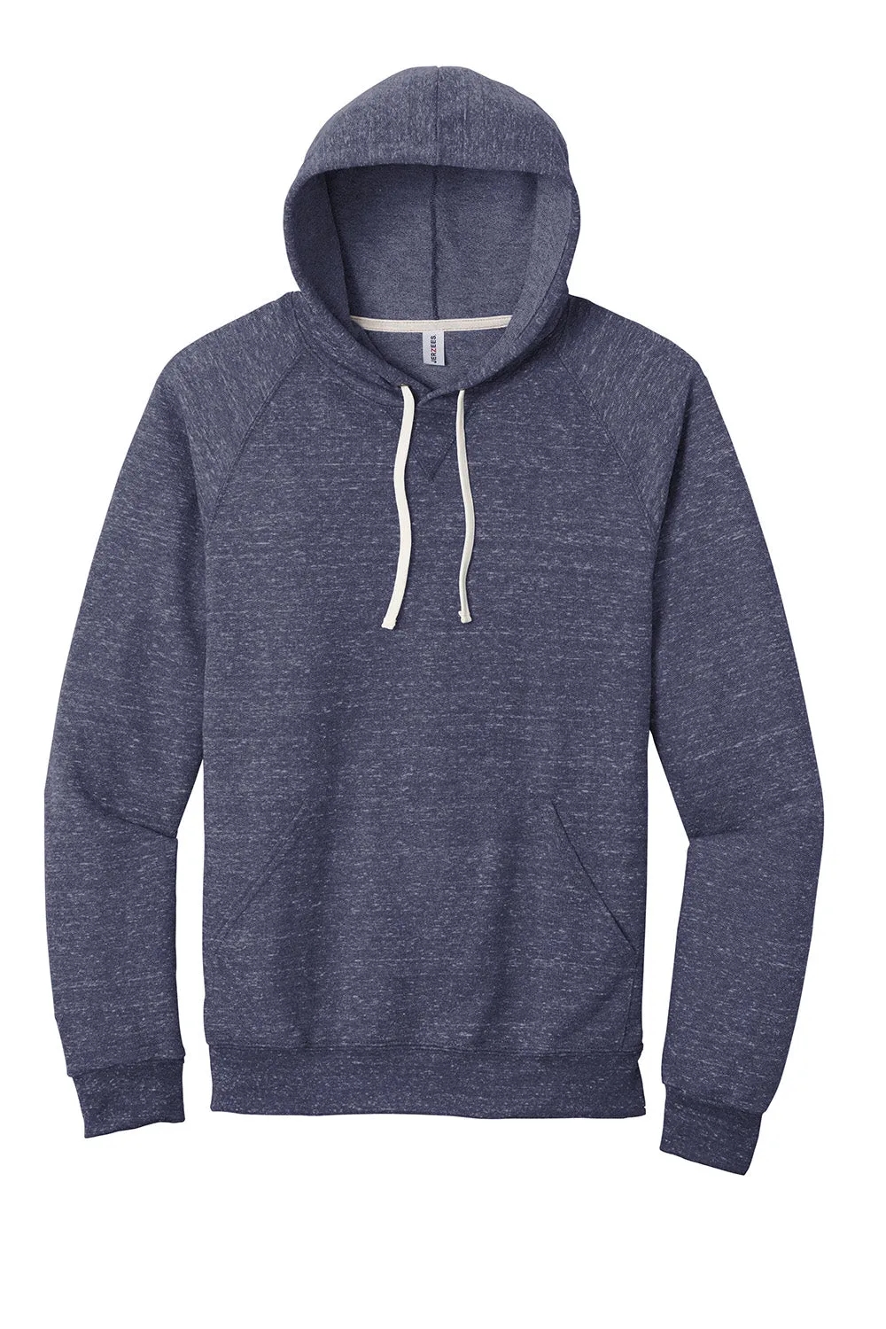 Jerzees Mens Vintage Snow French Terry Hooded Sweatshirt Hoodie w/ Pouch Pocket - Heather Navy Blue