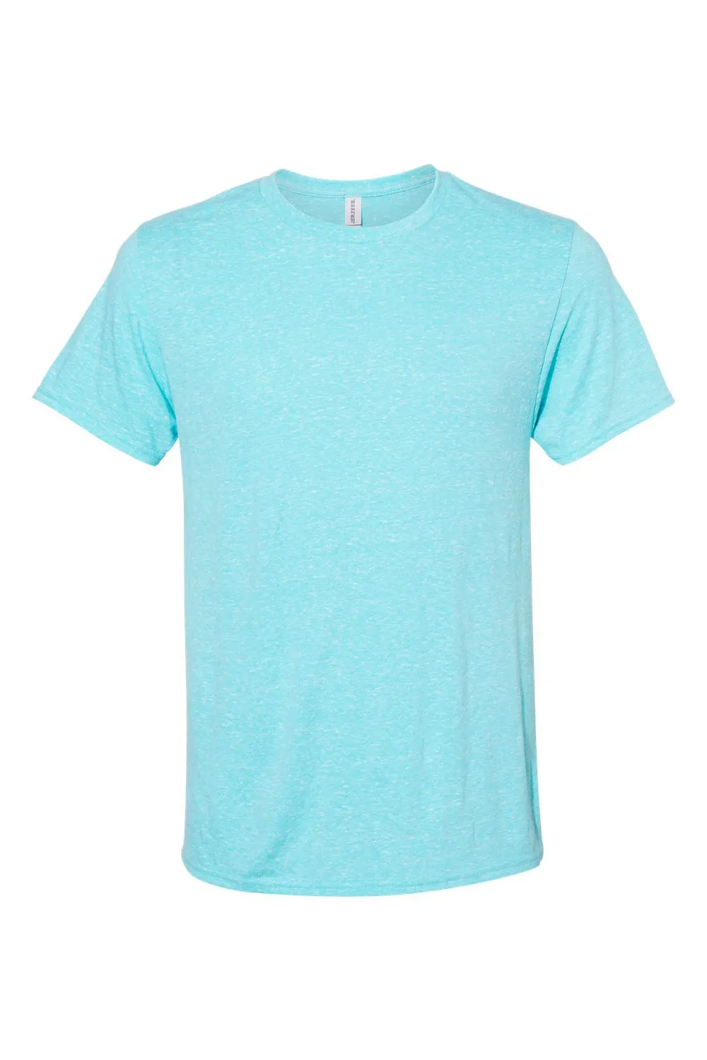 Jerzees Mens Vintage Snow Short Sleeve Crewneck T-Shirt - Heather Caribbean Blue