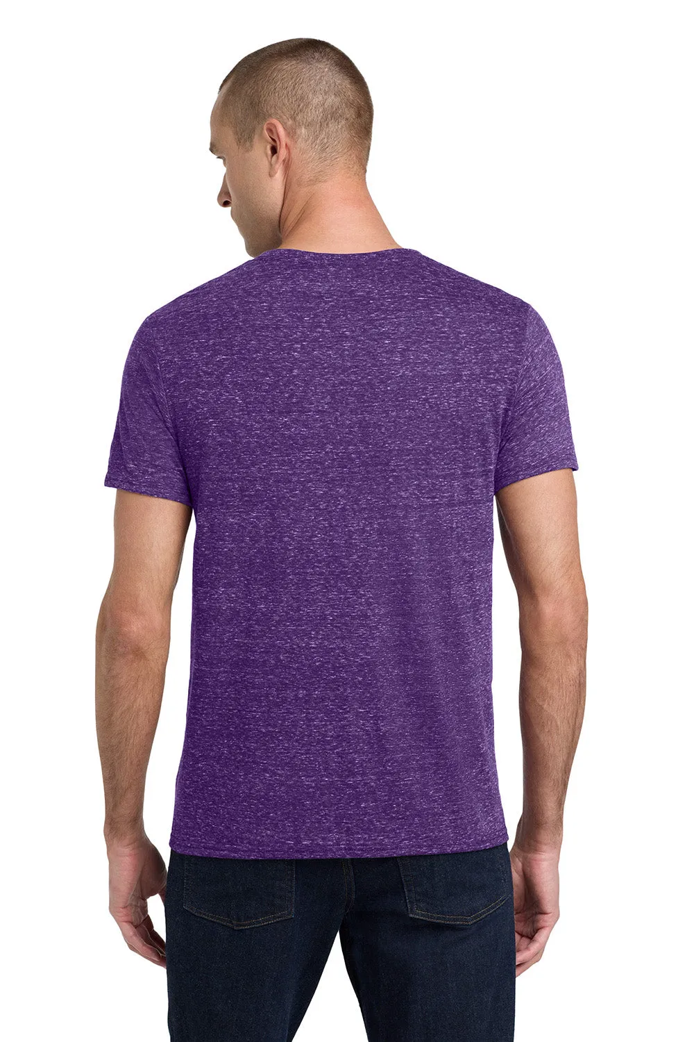 Jerzees Mens Vintage Snow Short Sleeve Crewneck T-Shirt - Heather Purple - Closeout