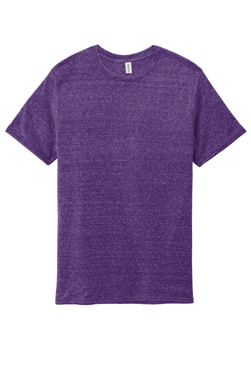 Jerzees Mens Vintage Snow Short Sleeve Crewneck T-Shirt - Heather Purple - Closeout