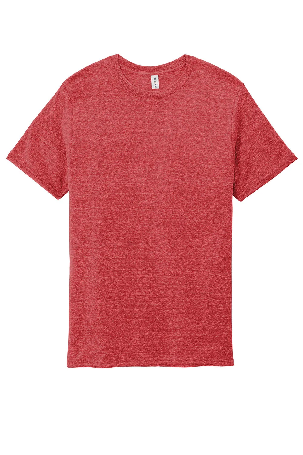 Jerzees Mens Vintage Snow Short Sleeve Crewneck T-Shirt - Heather Red - Closeout