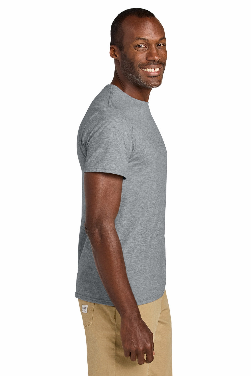 Jerzees Mens Classics Short Sleeve Crewneck T-Shirt - Heather Grey